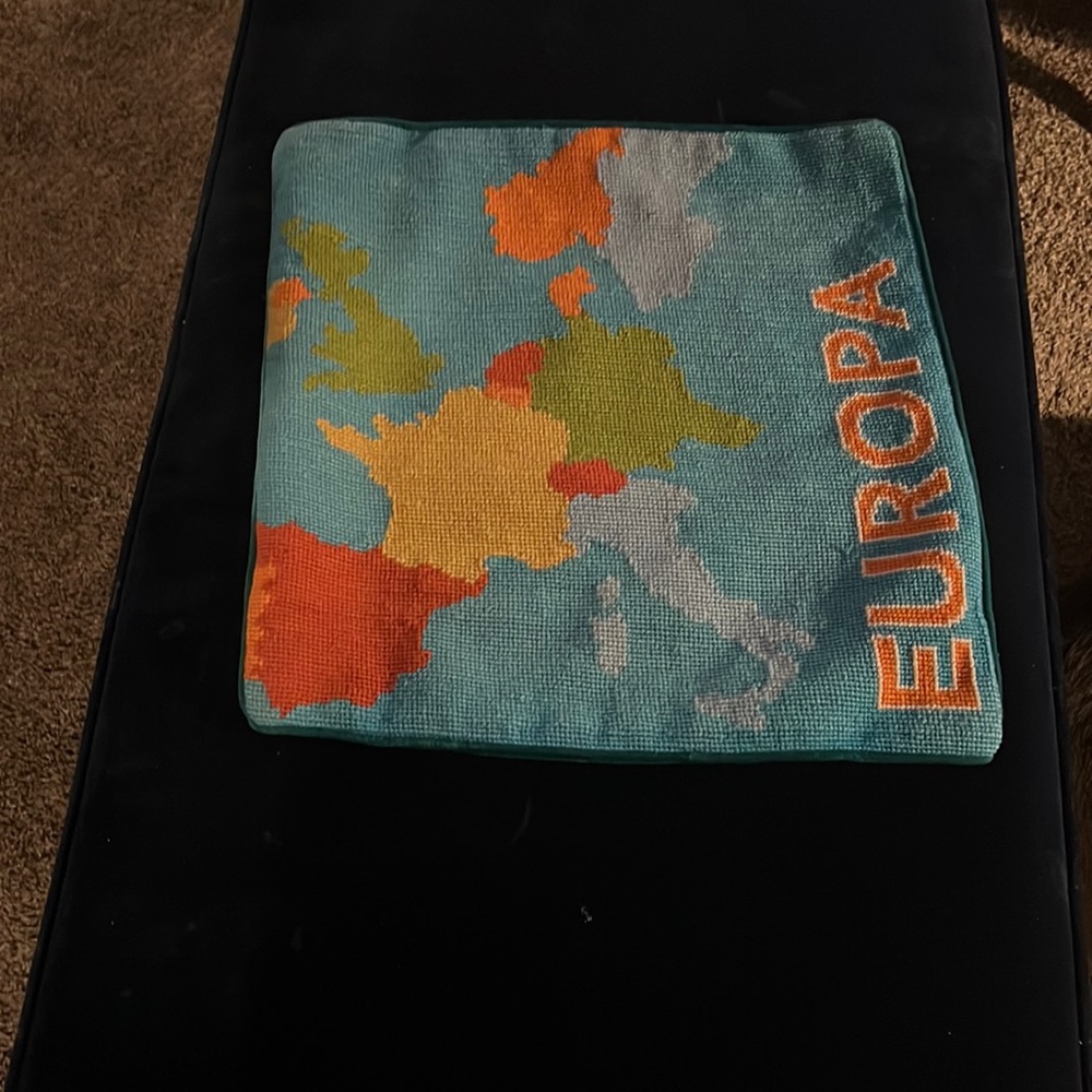 Jonathan Adler Europa Map Accent Pillow